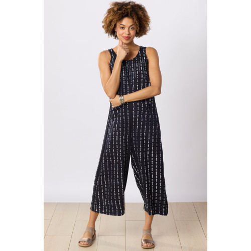 Gomya Jersey Knit Jumpsuit - Black/Natural Gomya Jersey Knit Jumpsuit - Black/Natural