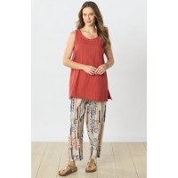 Kesari Pull-On Crop Pant - Natural/Multi